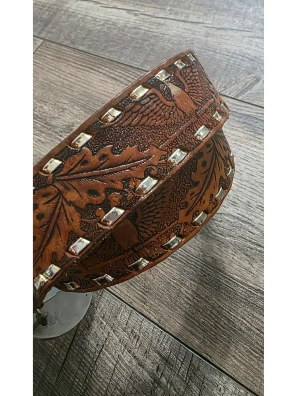 Vtg Wil-Aren Originals Western Turquois Inlay Horse Head Belt buckle Handmade
